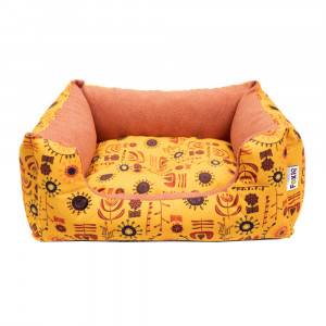 ПР0057005 Лежак для животных Ethnics 52x41х10см желтый Foxie
