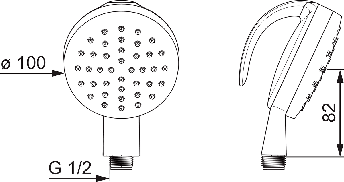 Oras 242055 Ручной душ 242055 Medipro Flex Хром  - Вид №1
