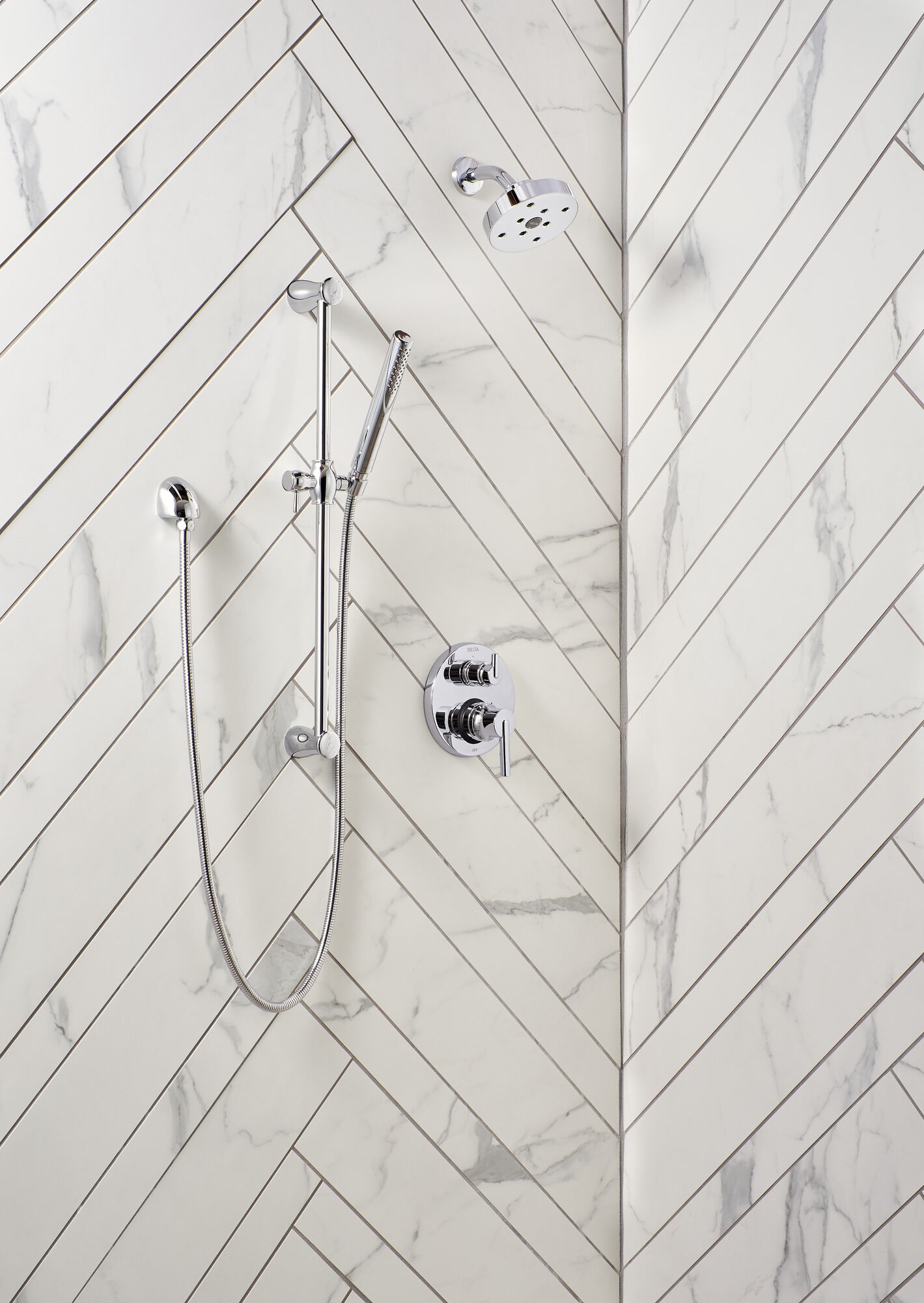 Трим клапана Contemporary Two Handle Monitor® серии 14 со встроенным переключателем на 3 положения Delta Faucet T24859-SS - Вид №6