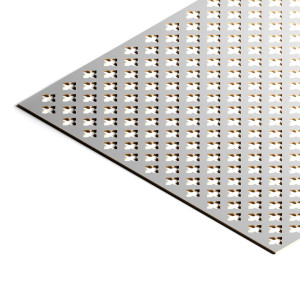 Панель декоративная перфорированная без рамки 1112х512 мм Готико белый STELLA (2шт)