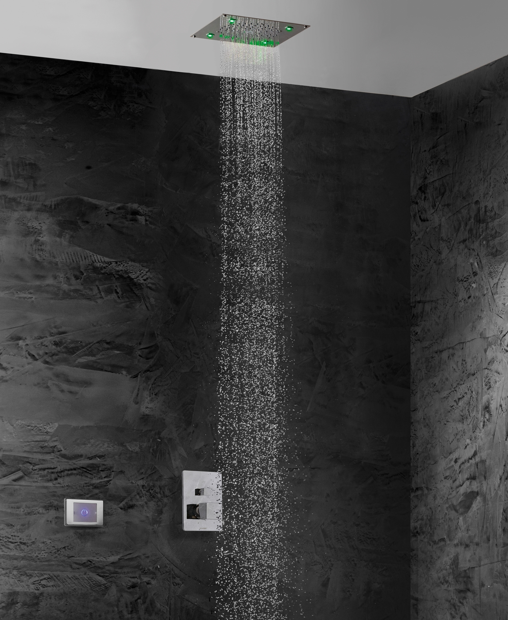 I01723 Потолочный & настенный душ Cube Flat Light RGB CROMOTHERAPY BOSSINI  - Вид №2