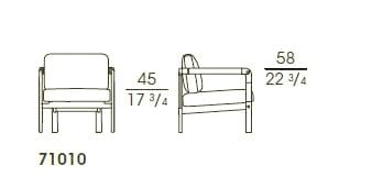 Тканевое кресло с подлокотниками Giorgetti Монтгомери ARCH-00150726 - Вид №6