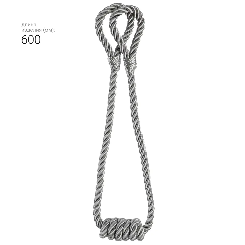 89337852 Подхват для штор Шишка 167 60 см металл цвет серый STLM-1027436 Santreyd  - Вид №3