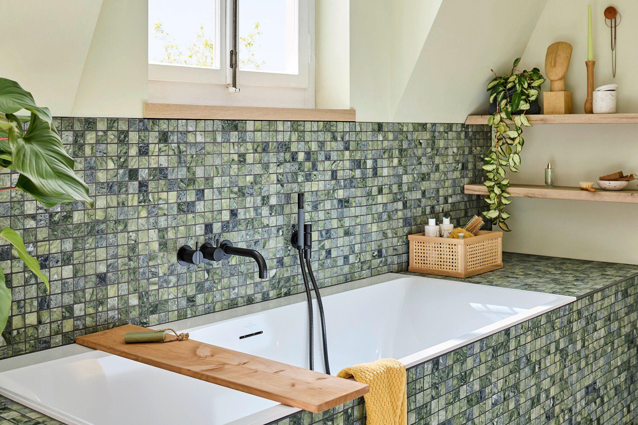 Зеленая мраморная мозаика Mosaix ARCH-00054083 - Вид №6