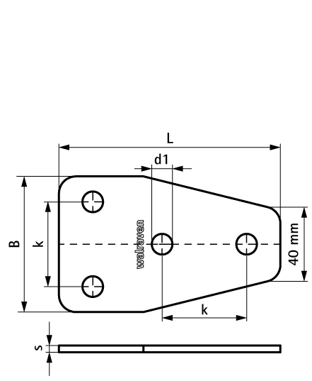 66587301 BIS Strut Stainless Steel T-Connector для создания конструкций из профиля Strut walraven  - Вид №1