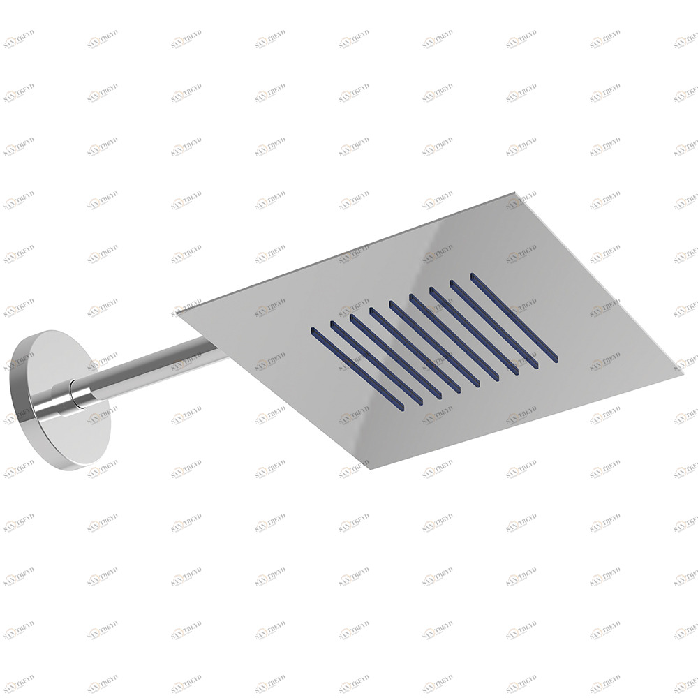 Graffio Квадратная лейка душа 300 × 300 мм с круглым держателем 400 мм. OW801 