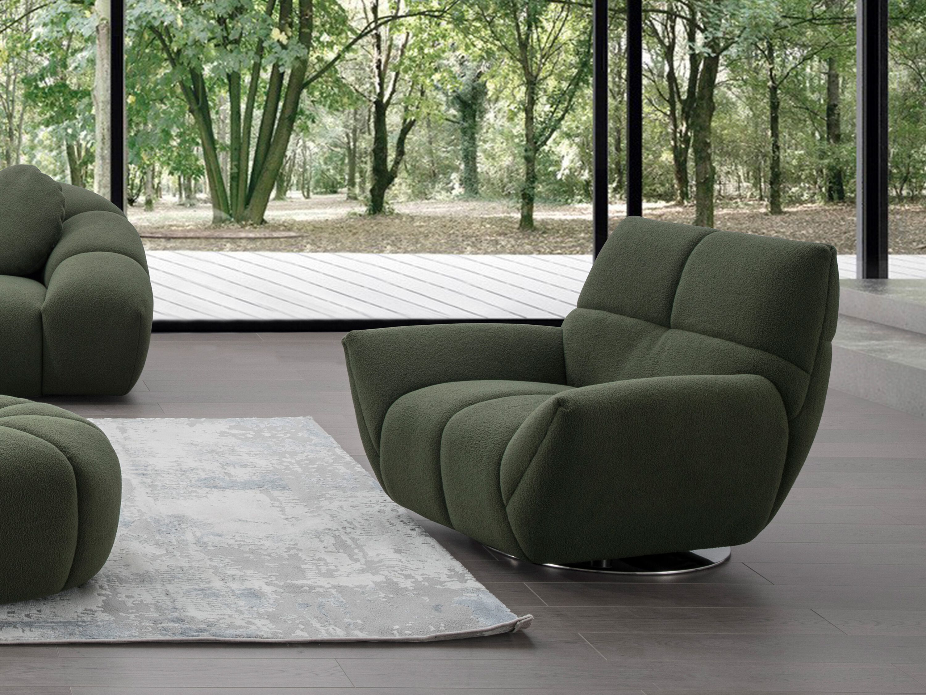 Тканевое вращающееся кресло с подлокотниками CAMPO DE' FIORI MOJITO ARCH-00062332 - Вид №3