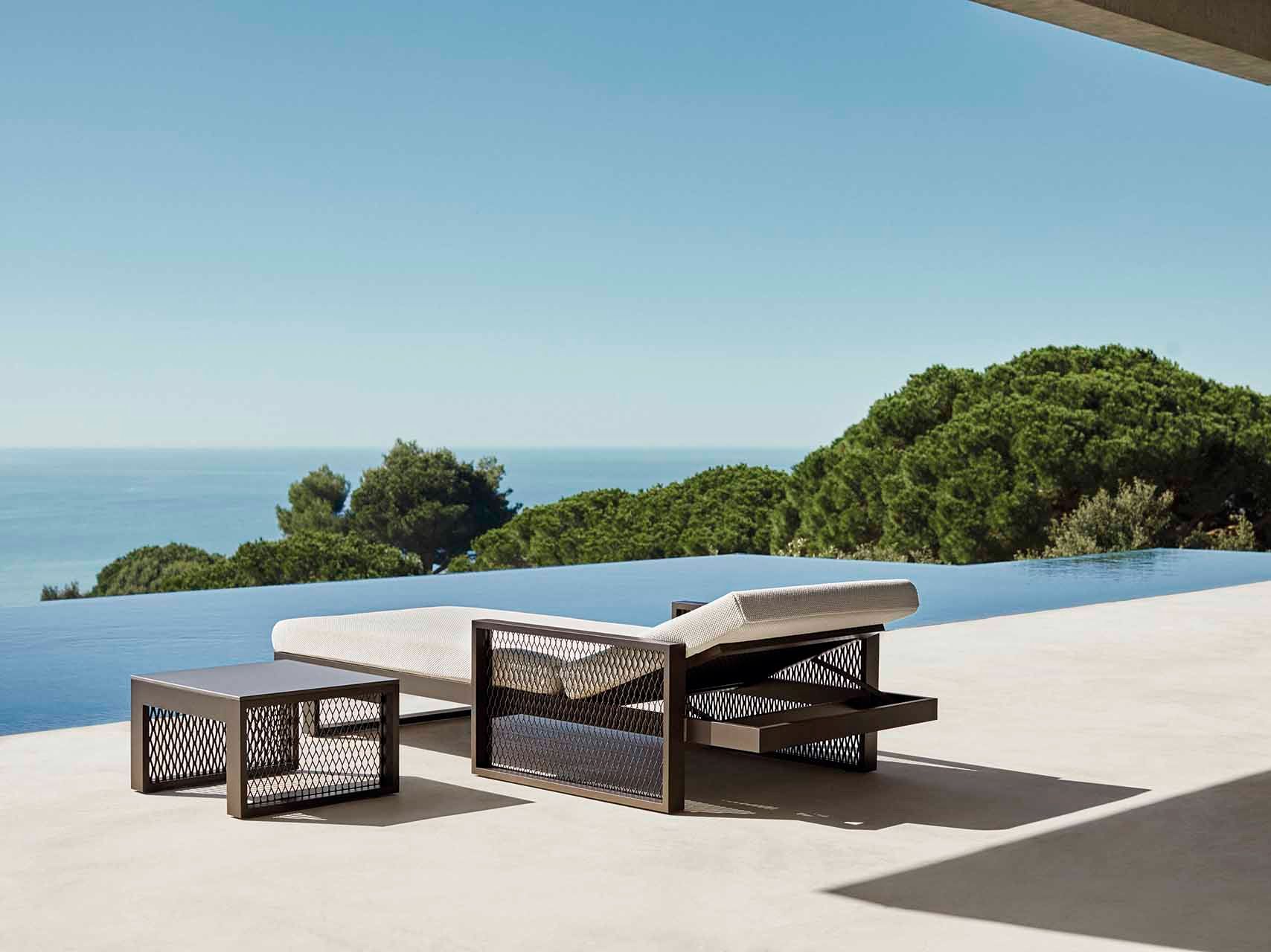 Алюминиевая откидная Садовая кровать с подлокотниками Vondom The factory ARCH-00081581 - Вид №1