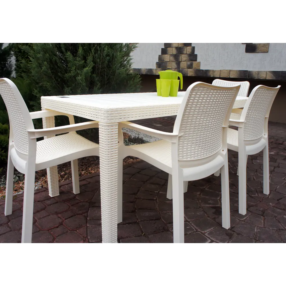 Стул Inreen Rattan 50.6х58х83.3 см пластик бежевый INGREEN STLM-2187209 - Вид №5