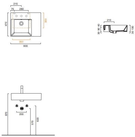 Накладная раковина на столешницу  овальная CERAMICA CATALANO Premium sun-id-1443070 - Вид №17
