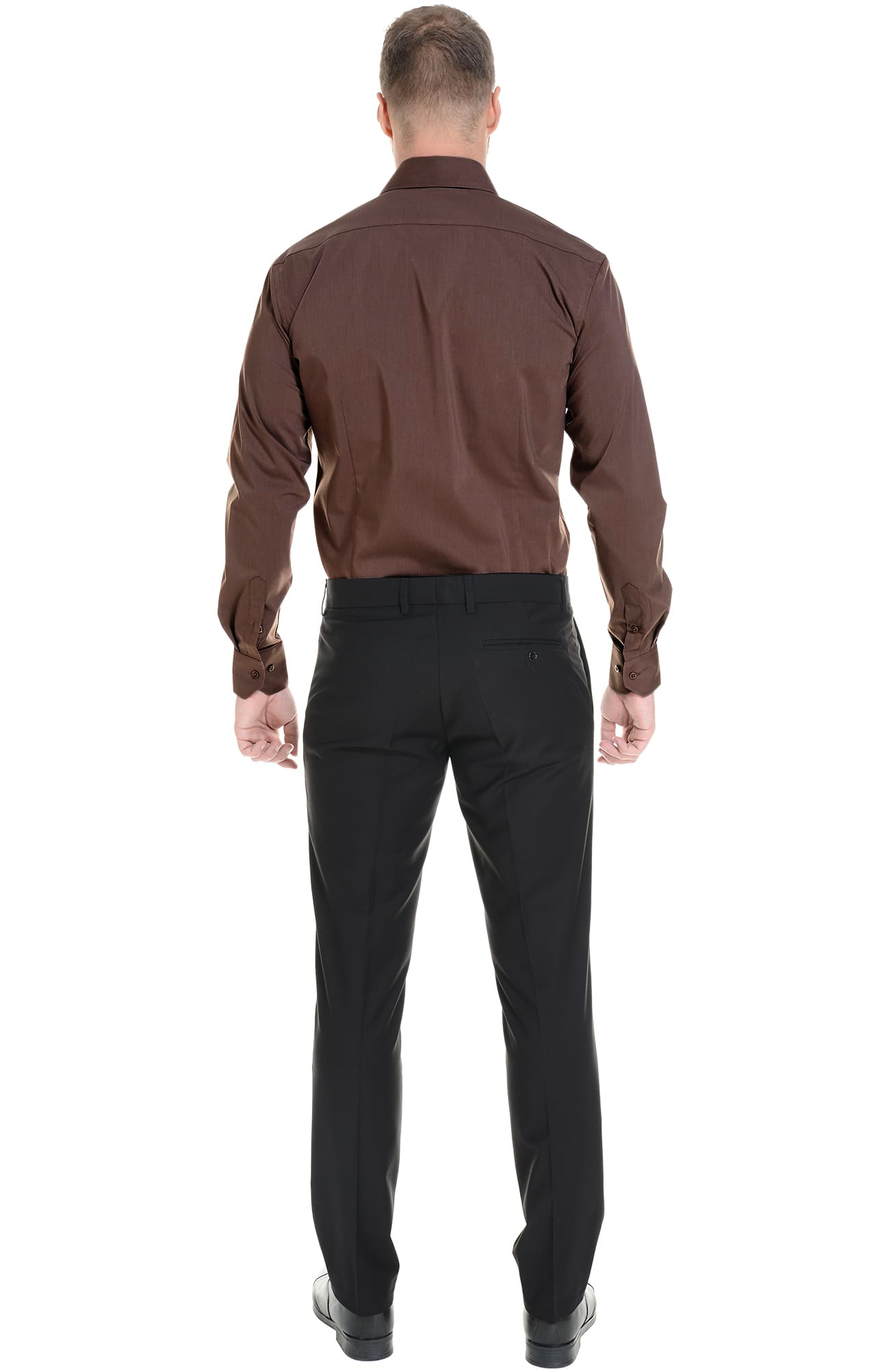 62454 Рубашка мужская  chocolate El-Risto  Корпоративная одежда  размер 42/170-176  - Вид №3
