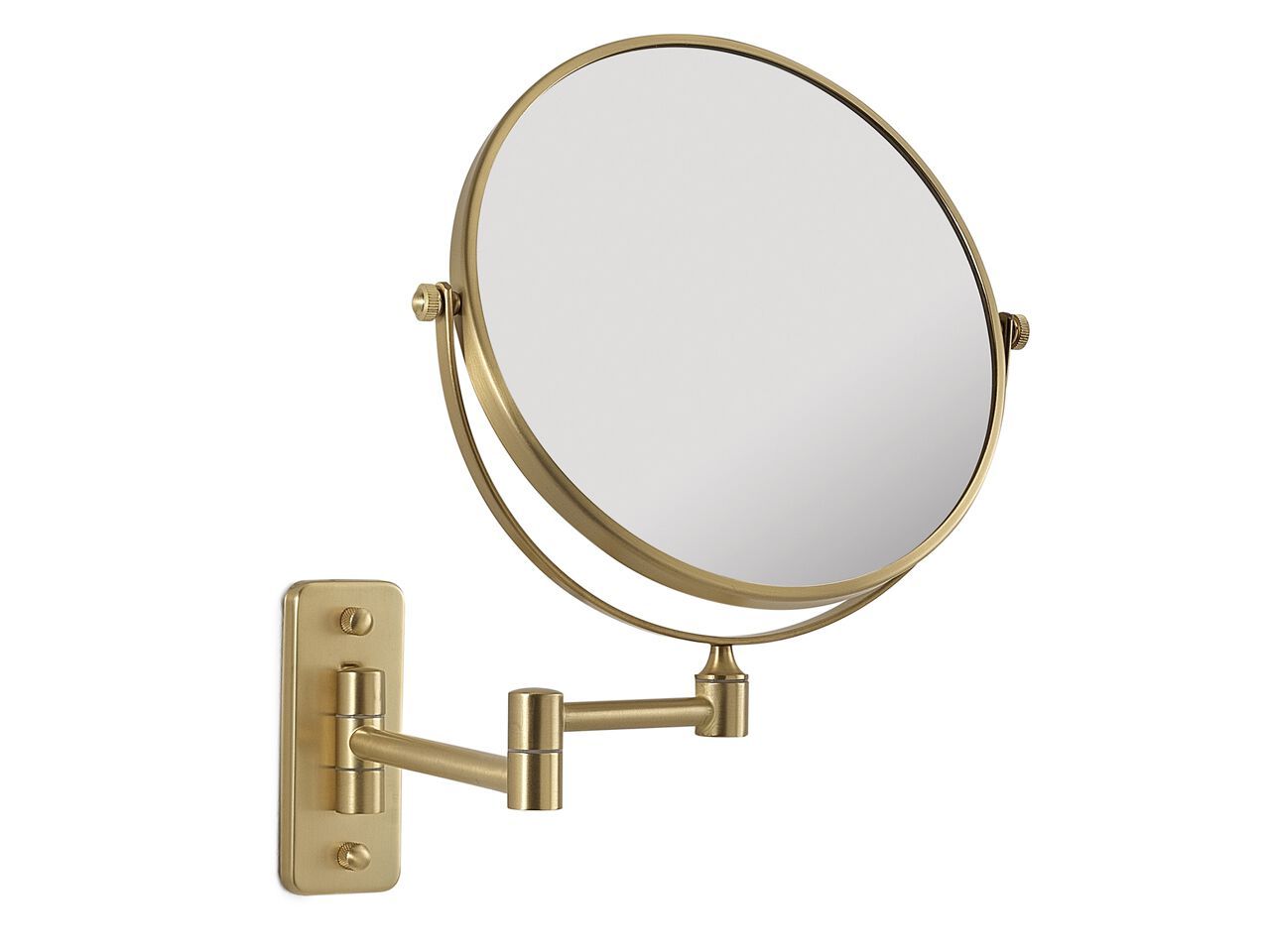 Настенное круглое увеличительное зеркало из нержавеющей стали GEDY GAIA ARCH-00044784 - Вид №1