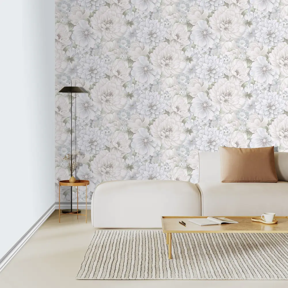 Erismann Laure: Флизелиновые обои небесно-голубого оттенка для гармонии интерьера 89372666 Laura STLM-1386196 - Вид №4