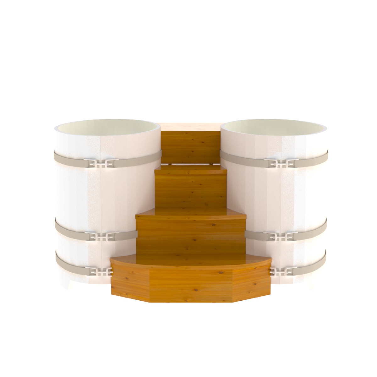 2326 Подиум на 2 купели 0,69х1,31 Рустик натуральный Alyarus  - Вид №1