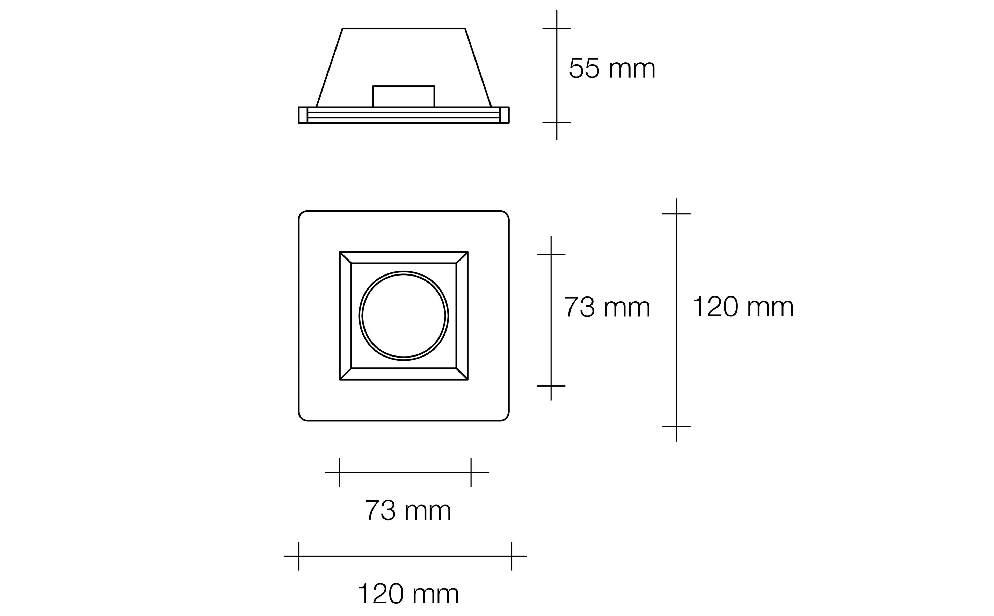 Квадратный утопленный гипсовый светильник для столешниц Tecnico ATTICA ARCH-00094280 - Вид №4