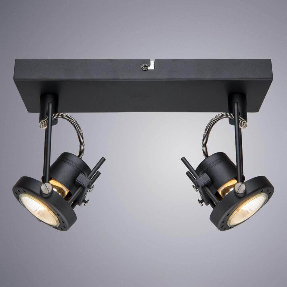 Спот потолочный галогеновый черный Costruttore A4300AP-2BK ARTE LAMP COSTRUTTORE BLACK 00-3926420 Черный  - Вид №1