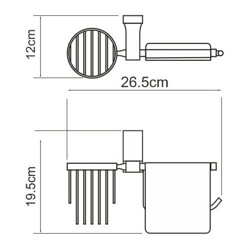 Lopau K-6059 Держатель туалетной бумаги и освежителя Santreyd  - Вид №1