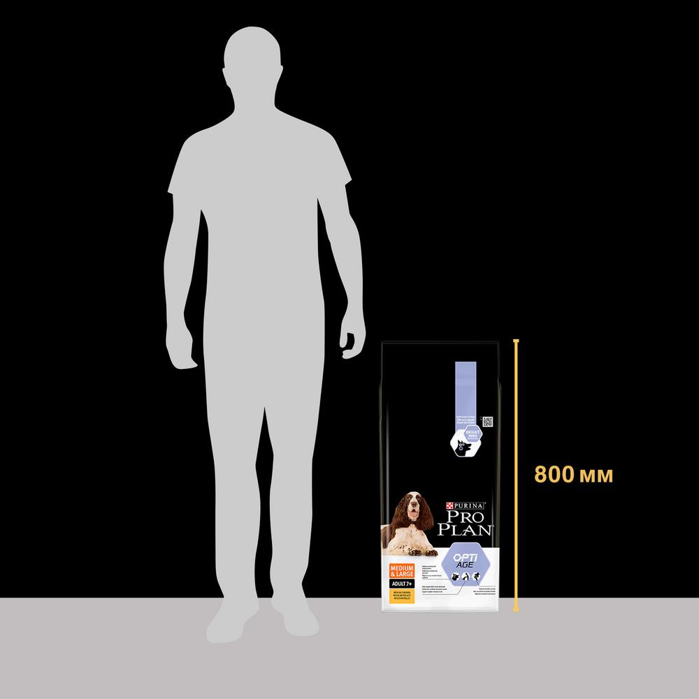 ПР0059705 Корм для собак для средних и крупных пород старше 7 лет, курица сух. 14кг Pro Plan  - Вид №6