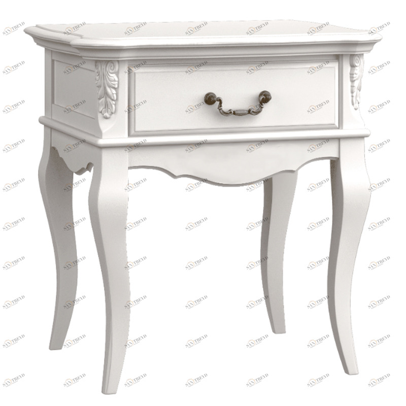 Тумбочка прикроватная белая с ящиком Aletan Provence version 2 АЛЕТАН ALETAN - PROVENCE 217739 Белый 