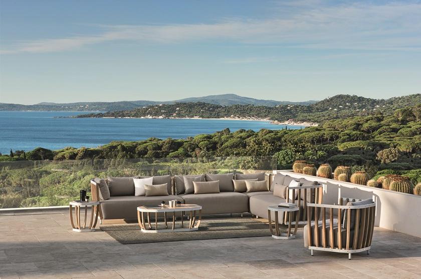 Ethimo Круглый садовый столик из тика Swing Swtb05 - Вид №5