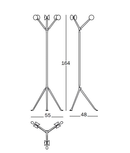 Кованая железная напольная вешалка Magis мастерская ARCH-00152170 - Вид №2