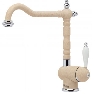 Смеситель кухонный  Franke Old England Поворотный излив Fragranite Бежевый