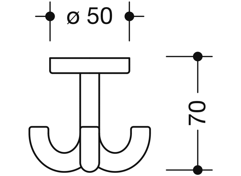477.90B050 тройной крючок HEWI Edition matt | Polyamid  - Вид №16