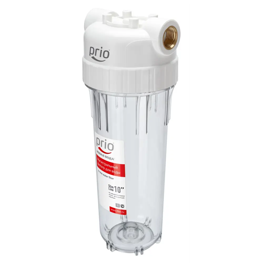 Корпус  Новая Вода SL10 AU 022 Prio для холодной воды 1/2" цвет прозрачный STLM-2115877