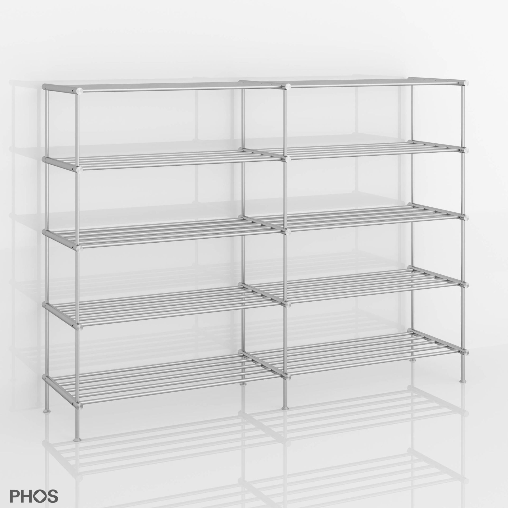 SR1200-5 Полка для обуви широкая, 5 уровней, ширина 120 см. PHOS  - Вид №4