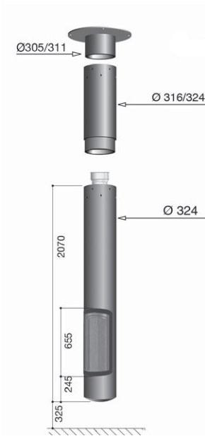 Focus creation Центральный подвесной дровяной камин Slimfocus sun-id-1423784 - Вид №5