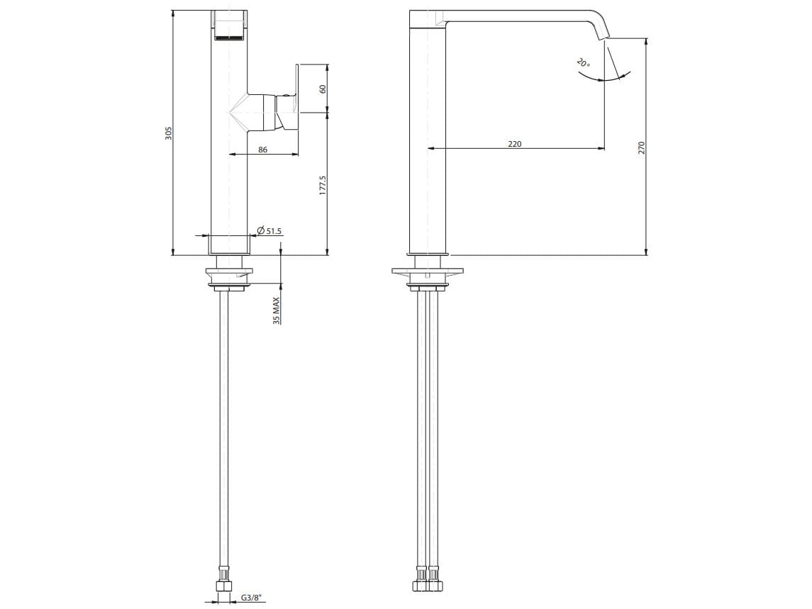 Однорычажный смеситель для кухни с поворотным изливом Rubinetterie Frattini Птолемей ARCH-00114155 - Вид №4