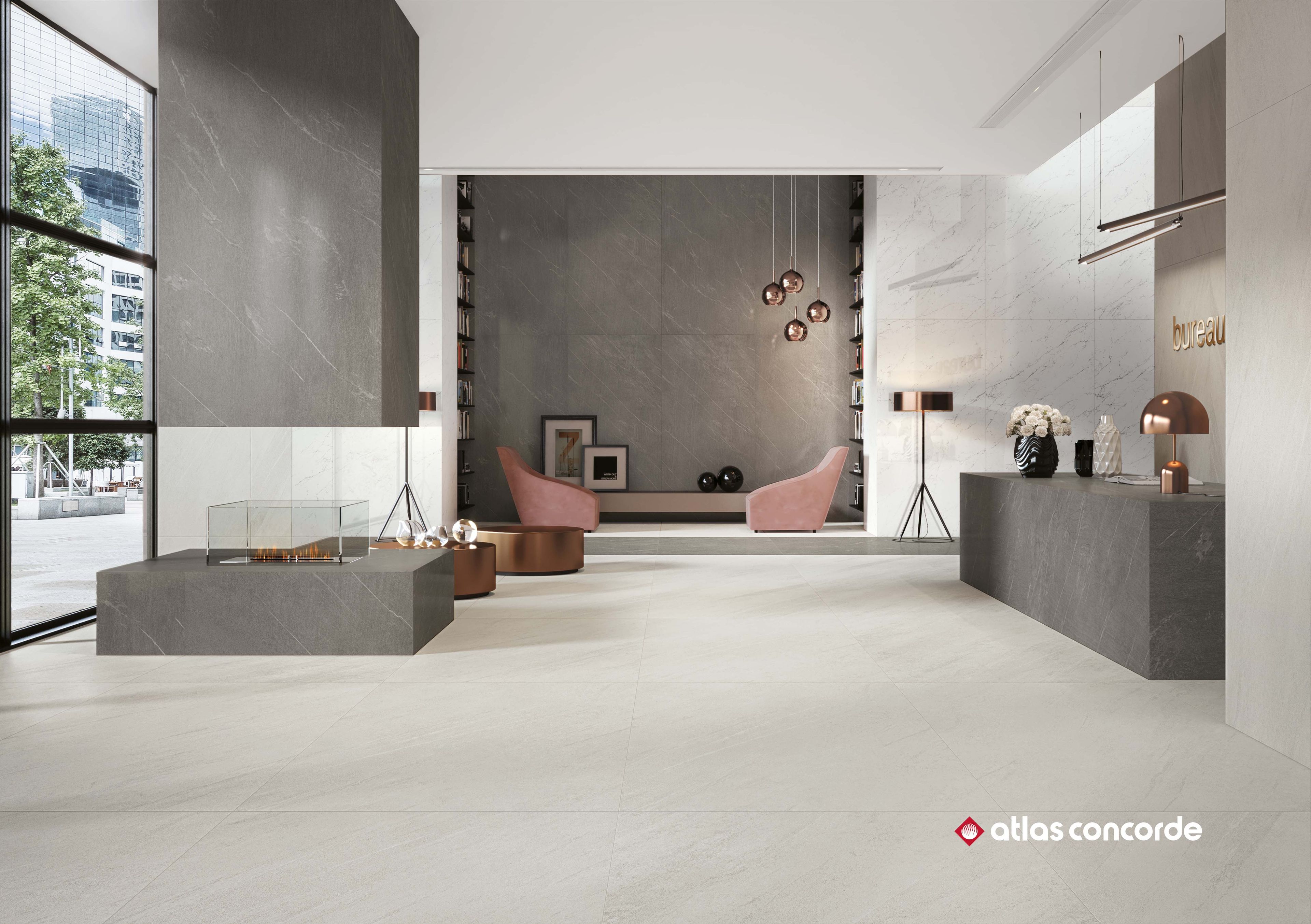 Белый камень эффект пасты керамический пол Atlas Concorde Marvel Stone ARCH-00021976 - Вид №5