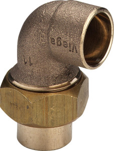 Viega Соединительный элемент резьбовой разъемный 90° 94096 (146368)