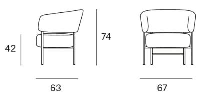 Тканевое кресло с подлокотниками Blasco&Vila RC Metal Soft ARCH-00061974 - Вид №5