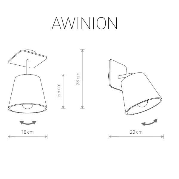 Спот потолочный бежевый Nowodvorski Awinion 9282 NOWODVORSKI AWINION 00-3927157 Бежевый  - Вид №1