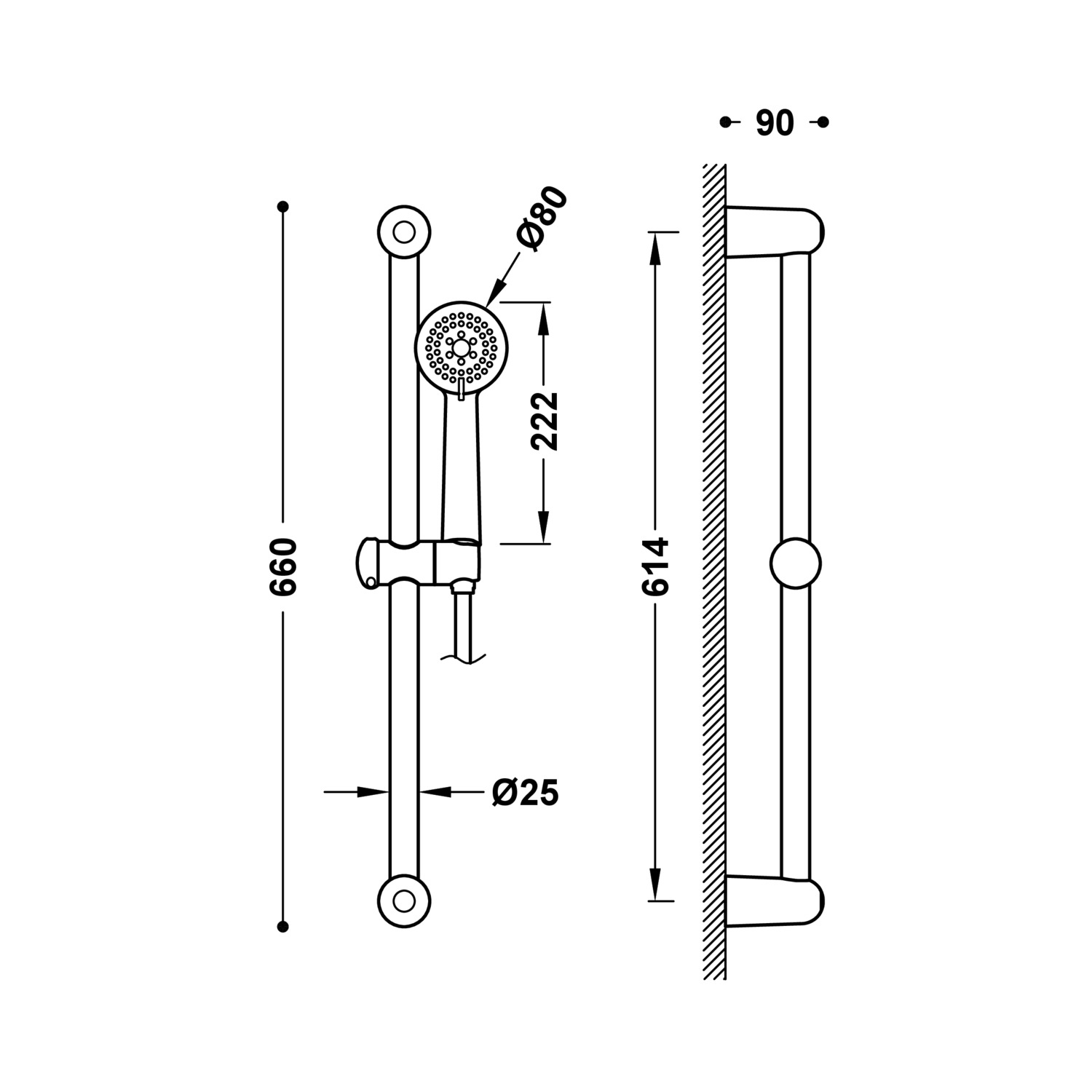 Набор душевой планки-143836 TRES Showers - Вид №1