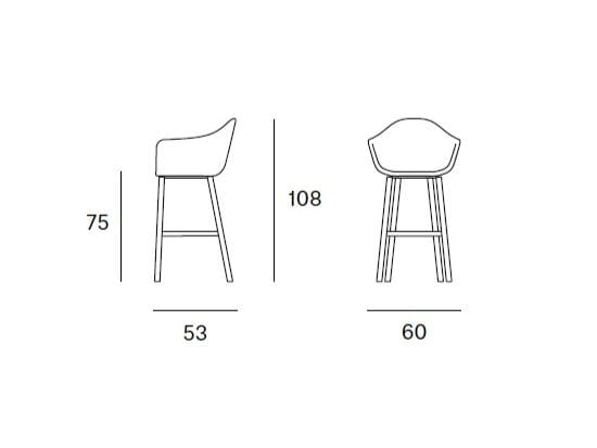 Высокий тканевый стул с подставкой для ног Blasco&Vila Nomad ARCH-00040540 - Вид №5
