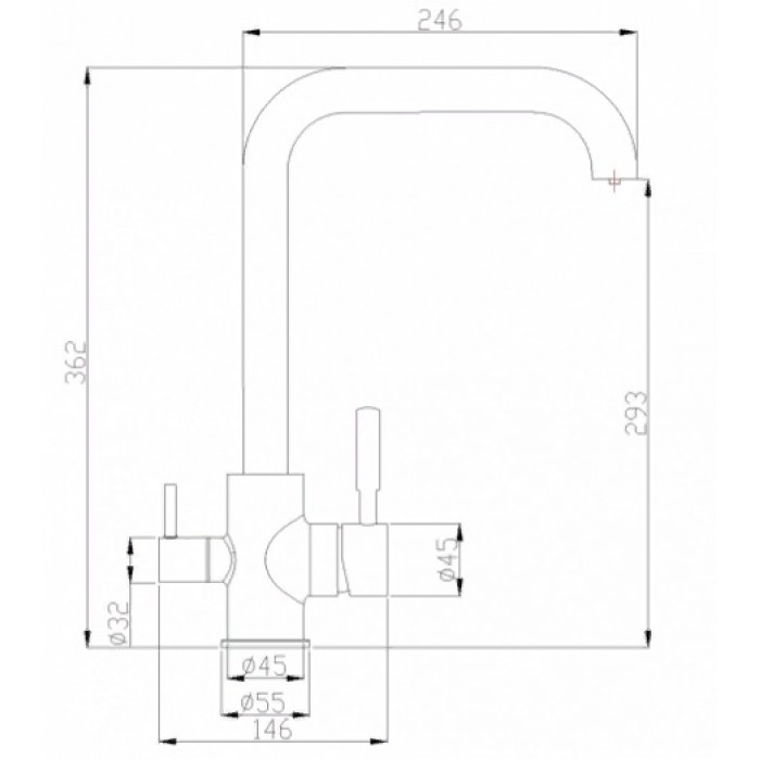 Steel Hammer SH 715 BRONZE Смеситель для кухни Zorg 362x246  - Вид №2