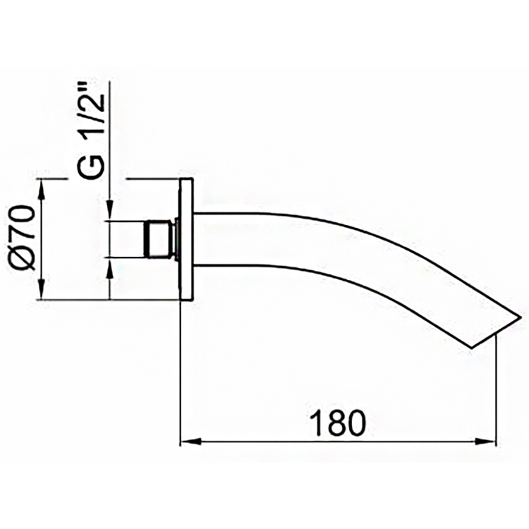 AC0869015 Смеситель ванны с душем Webert Aria - Вид №1