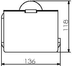 30841A Бумагодержатель подвесной цвет хром LANGBERGER molveno - Вид №2