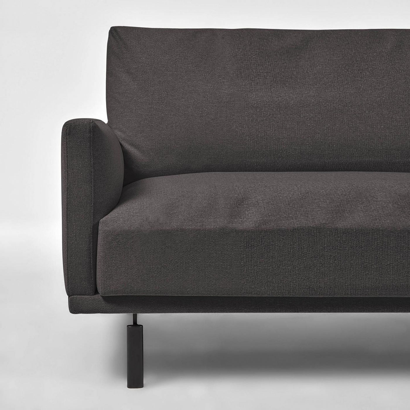 090119 Угловой 3-х местный диван темно-серый с правым шезлонгом La Forma Galene  - Вид №1