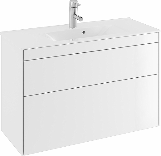 47372 IFO Sense тумба для тонкой раковины с двумя ящиками, компактная, Ш = 600 мм, Ш1 = 615 мм, темно-серый - Вид №8