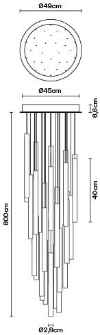 Fabbian Подвесной светильник прямого света из боросиликатного стекла Multispot sun-id-1460704 - Вид №14