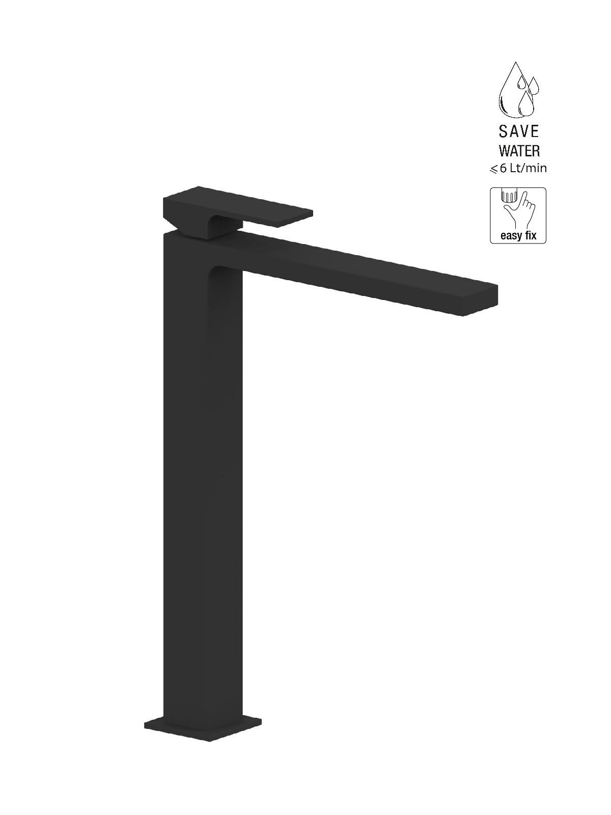 Смеситель для раковины высокого пола с ограничителем расхода Rubinetterie Frattini Vita Due ARCH-00149836 - Вид №17