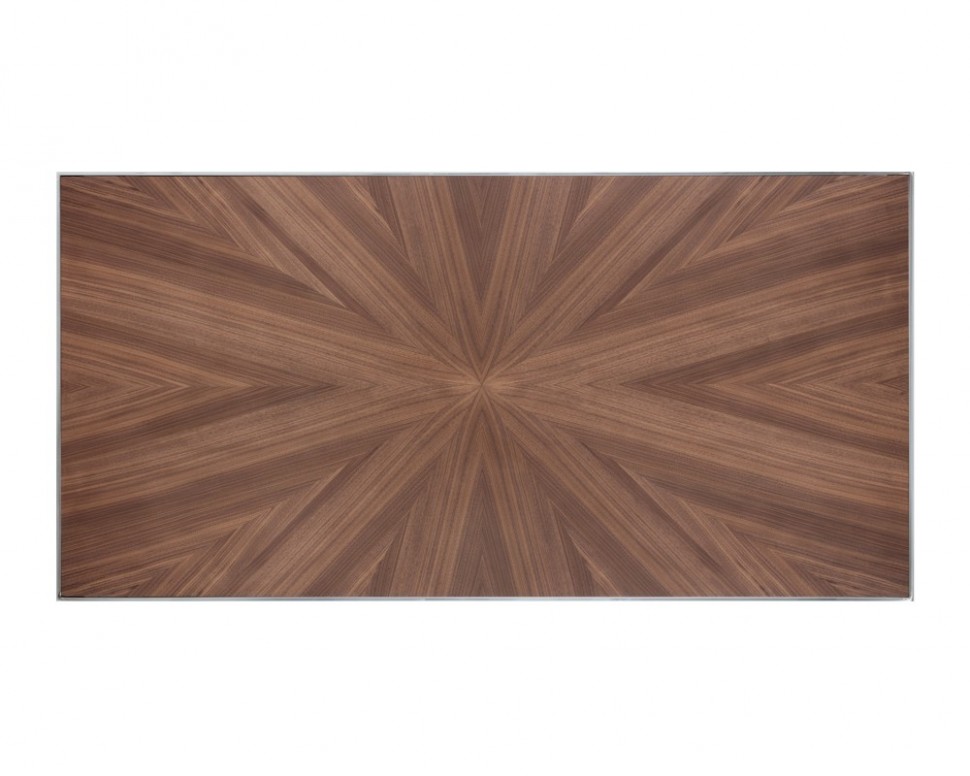 Обеденный стол прямоугольный с ножками хром и деревянным топом 120 см Effel ICON DESIGNE  178132 Коричневый  - Вид №4