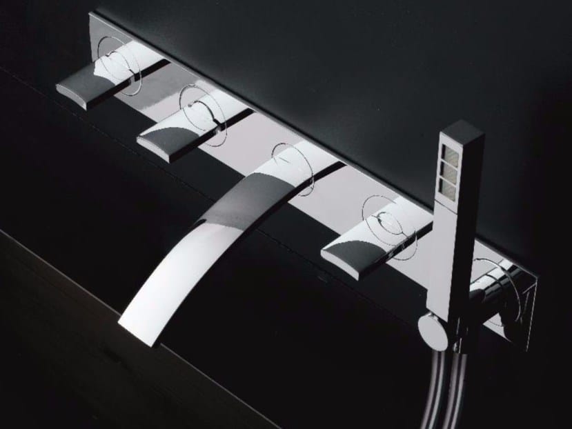 Настенный набор для ванны с ручным душем с пластиной Zazzeri ARCH-00134780