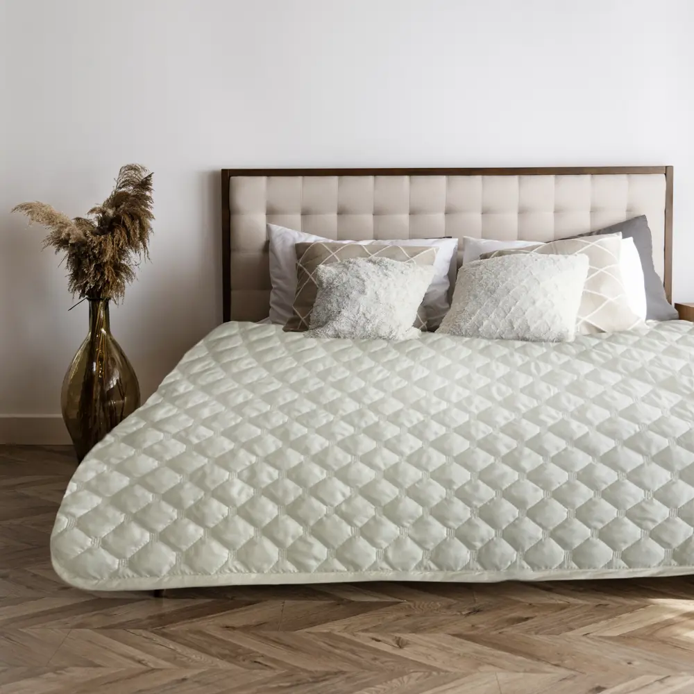 Покрывало SEASONS Microfiber 200x215 см бежевое микрофибра 89410821 STLM-1568075 - Вид №5