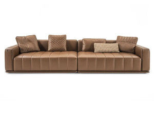 Кожаный модульный диван