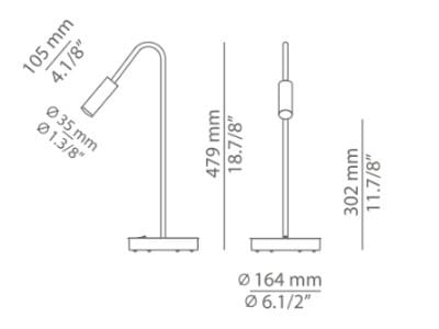 Алюминиевая светодиодная настольная лампа Estiluz хранилище ARCH-00047697 - Вид №5