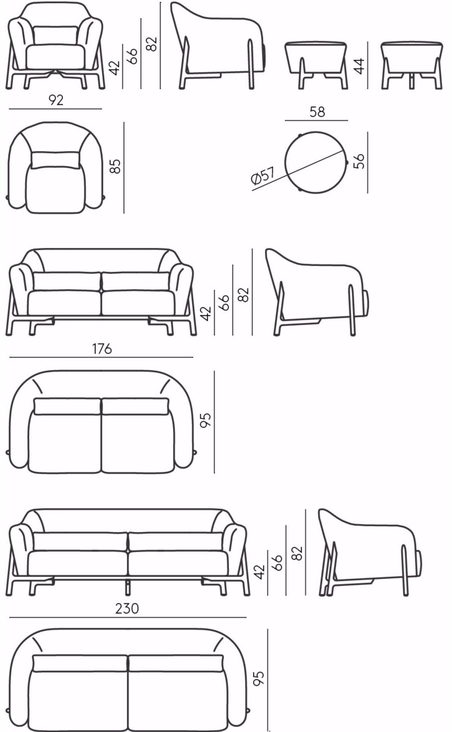 DE PADOVA Съемный тканевый диван Pilotis sun-id-1357990 - Вид №5